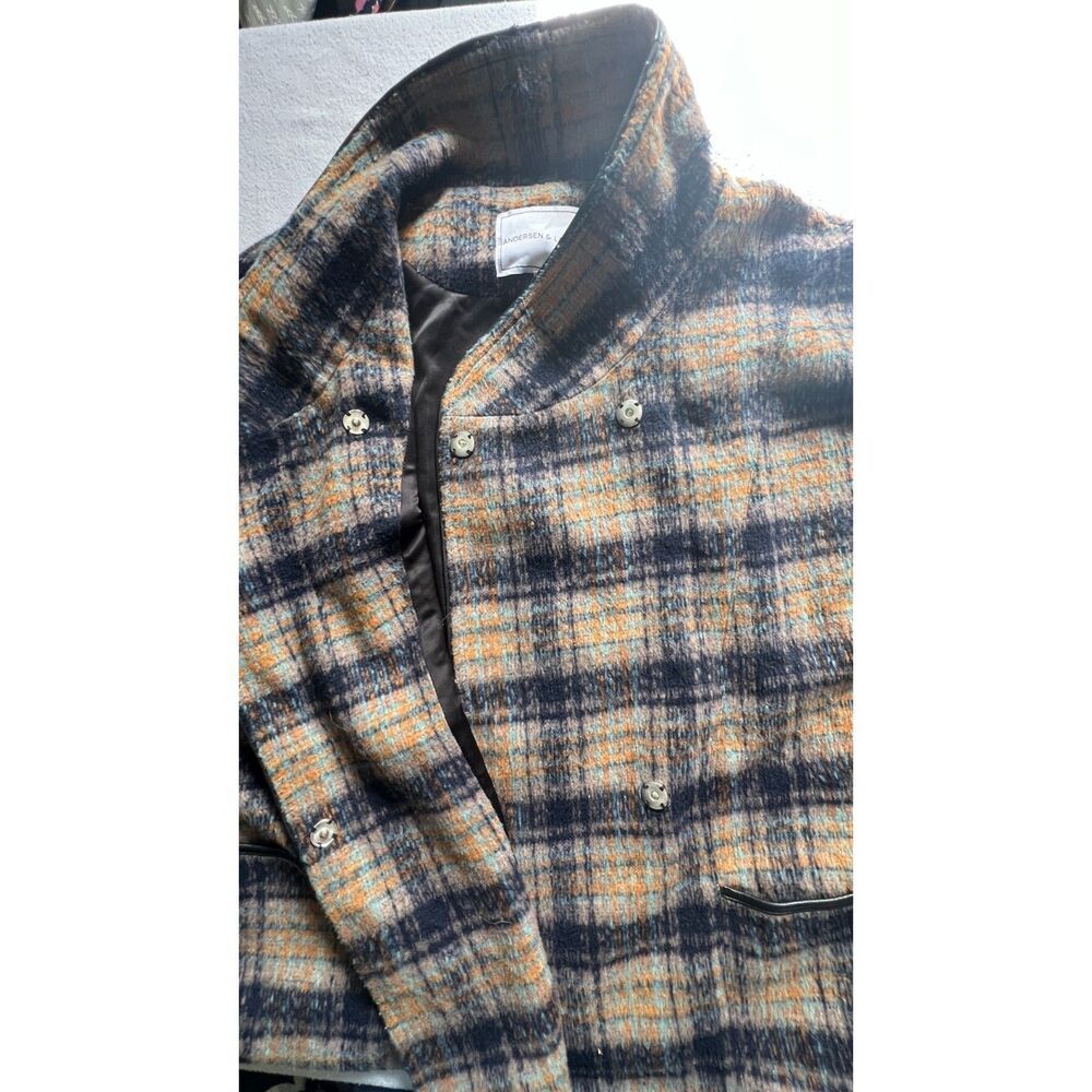 Anthropologie Andersen & Lauth Plaid Flannel Oversized Capelet Vest ALL OS - Picture 4 of 7